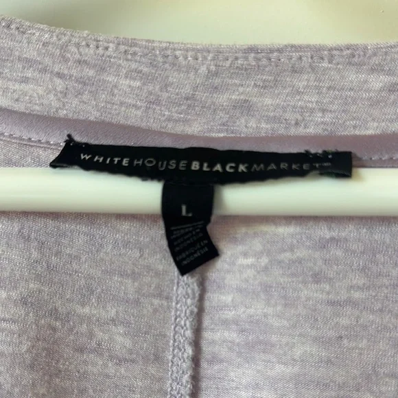 White House Black Market Purple Relaxed Short Sleeve Tee - Picture 2 of 6